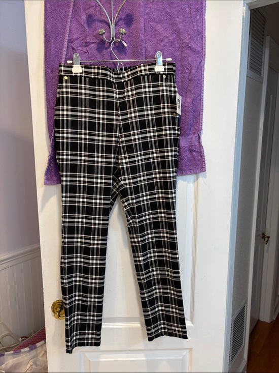 Anne Klein Pants - NWT Anne Klein Black & White Plaid Skinny Pants